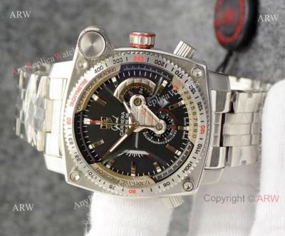 Tag Heuer Carrera Calibre 36 Stainless Steel Black Dial Watch Stainless Steel Black